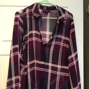 Lane Bryant plaid long sleeve tunic